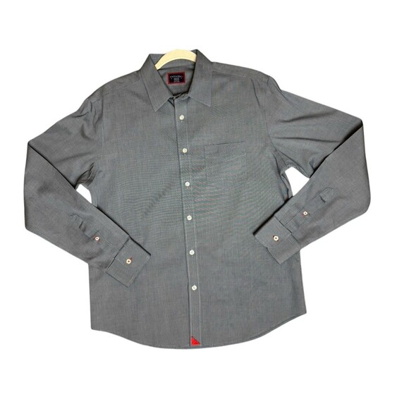 Untuckit Pio Cesare Button Down Shirt Men's Med Blue Micro Dots Wrinkle Free - Picture 5 of 7